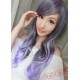 Purple Long Curly Wigs for Women