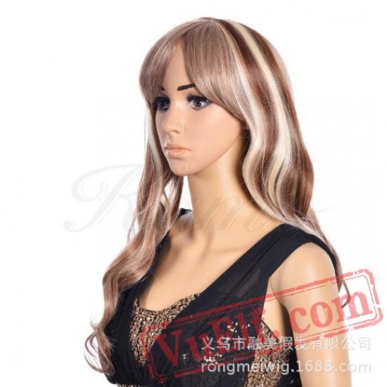 Brown Long Curly Wigs for Women