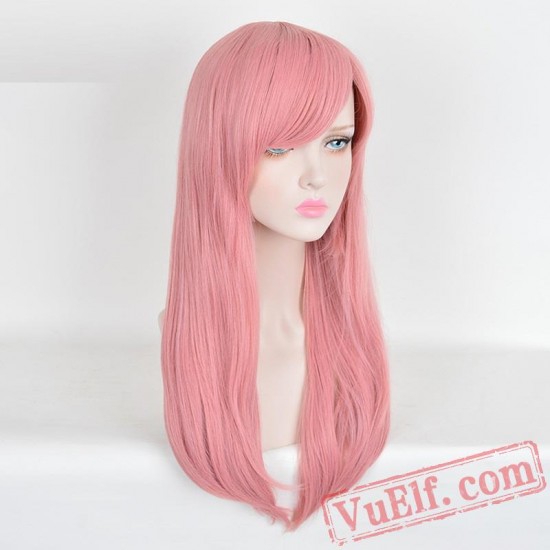 Pink Long Cosplay Wigs for Women