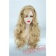Curly Long Gold Wigs for Women