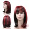 Black & Red Short Wigs for Women