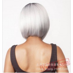 Black & White Short Wigs for Women