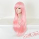 Pink Long Curly Cosplay Wigs for Women