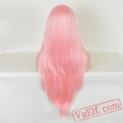 Pink Long Curly Cosplay Wigs for Women