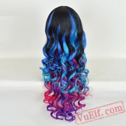 Long Curly Colored Cosplay Wigs for Women