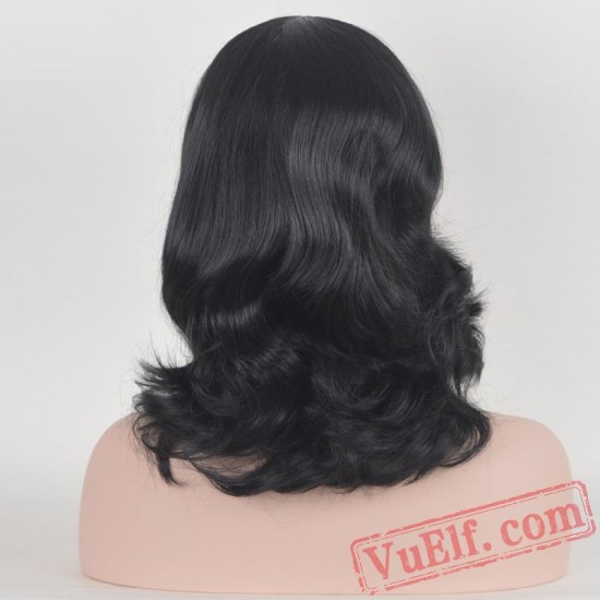 Black Short Curly Wigs for Women