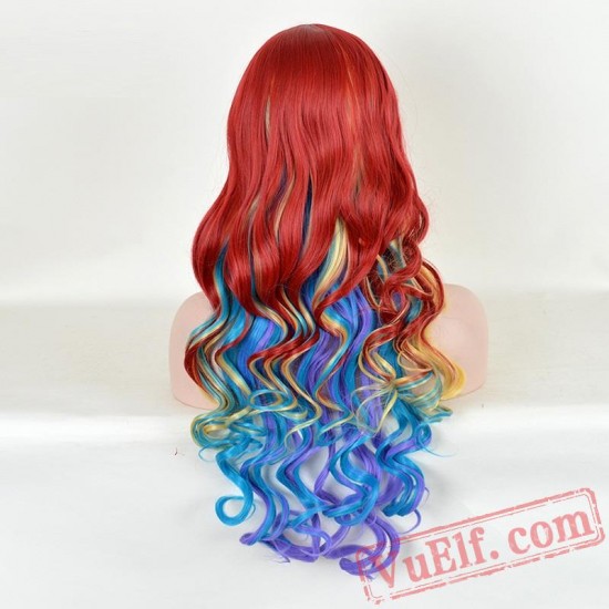 Colored Long Curly Cosplay Wigs for Women