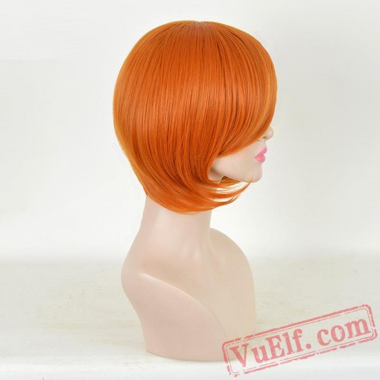 Orange Short Lolita Wigs for Women