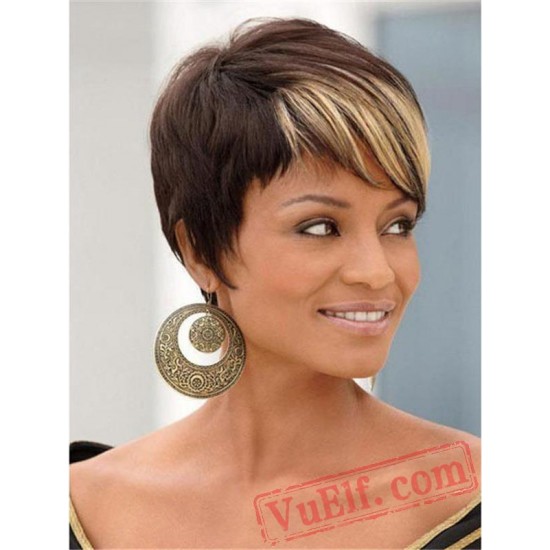 Fashion Short Curly Gold Wigs for Women