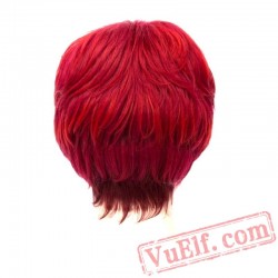 Hair Short Curly Wig Red Women Wigs