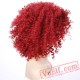 Short Red Afro Kinky Curly Wigs Women Hair Wigs