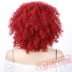 Short Red Afro Kinky Curly Wigs Women Hair Wigs