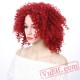 Short Red Afro Kinky Curly Wigs Women Hair Wigs