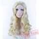 Long Wavy Blonde Wigs Women Long Curly Cosplay Wigs