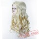 Long Wavy Blonde Wigs Women Long Curly Cosplay Wigs