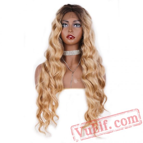 Blonde Lace Front Wavy Wigs Women