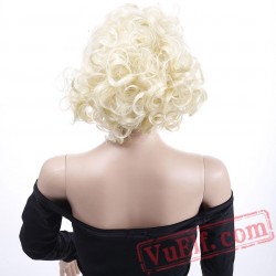 Short Blonde Women's Classic Marilyn Monroe Platinum Wig