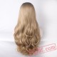 black roots blonde wig long curly hair wigs women