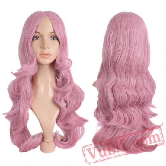 Beauty Long Curly cosplay Wigs White Hair Women