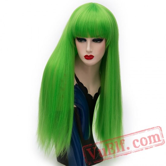 Long Blonde Wigs Women Straight Wig Full Natural Hair Wig