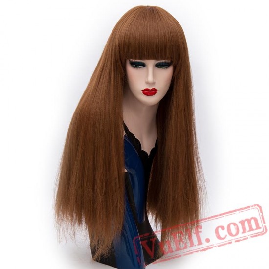 Long Blonde Wigs Women Straight Wig Full Natural Hair Wig