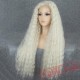 White Lace Front Wig Long Loose Wave Wigs Women Light Blonde Wig