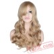 Long Wavy Natural Mixed Blonde Wig Women Party Lady Hair Wigs