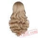 Long Wavy Natural Mixed Blonde Wig Women Party Lady Hair Wigs