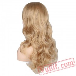 Long Wavy Natural Mixed Blonde Wig Women Party Lady Hair Wigs