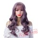 Long Wavy Blonde Wigs Bangs Women's Cosplay Hair Wigs