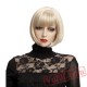 Blonde Wig Bangs Natural Hair Straight Short Bob Wigs Women