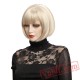 Blonde Wig Bangs Natural Hair Straight Short Bob Wigs Women