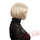 Blonde Wig Bangs Natural Hair Straight Short Bob Wigs Women