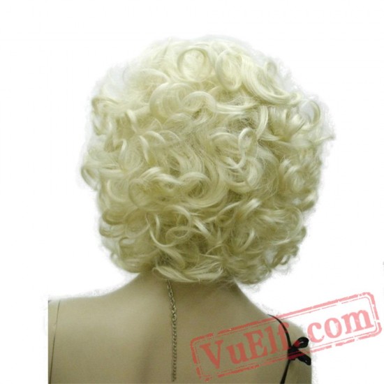 Short Curly Wig Blonde Wigs Women Hair