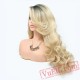 Blonde Two Tone Long Hair Lace Front Wigs Women Girls Wavy Wig