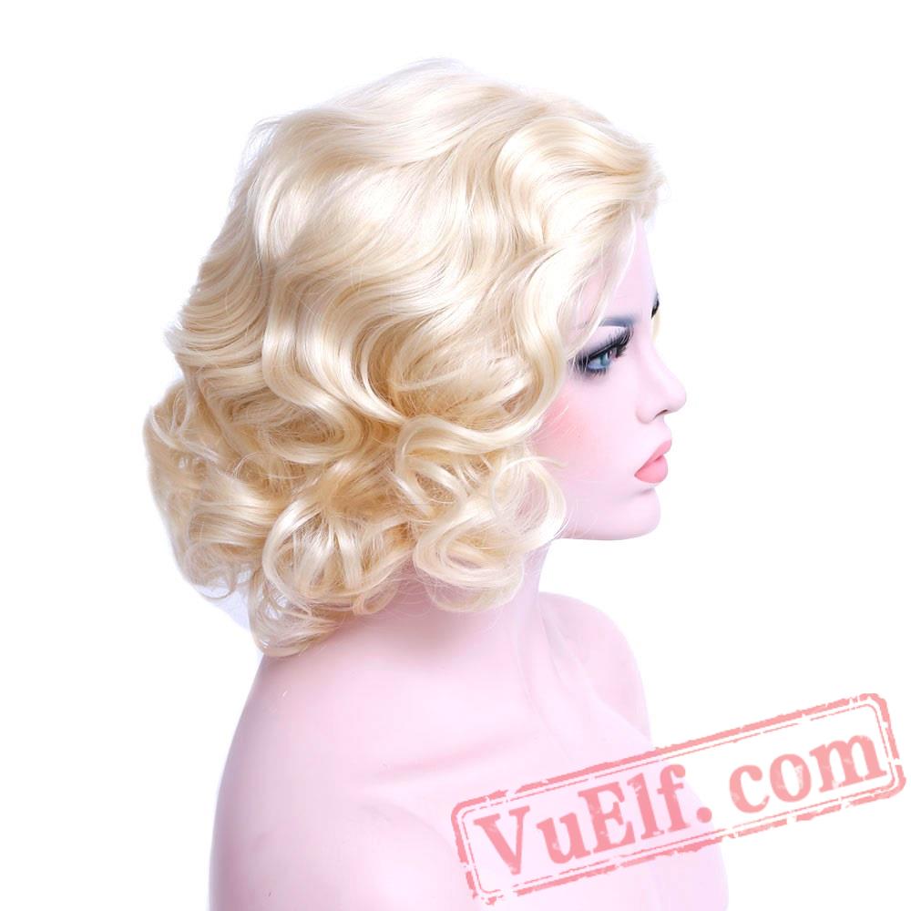 ladies short blonde wigs