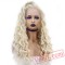 Long Deep Wave Platinum Blonde Wigs Hair Lace Front Wig Women