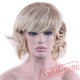 Curly Short Blonde Wigs Cosplay Wigs Hair Party Hair Wig Women