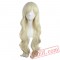 Long Wavy Cosplay Wigs White Blonde Wig Halloween Party Wigs Women