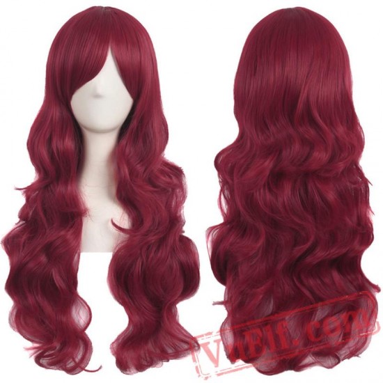 Long Wavy Cosplay Wigs White Blonde Wig Halloween Party Wigs Women