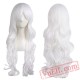 Long Wavy Cosplay Wigs White Blonde Wig Halloween Party Wigs Women