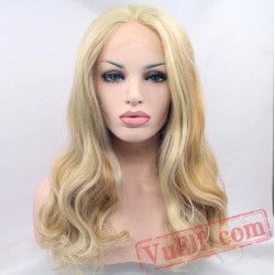 Mix Blonde Wigs Natural Wave Hair Lace Front Wig Black Women