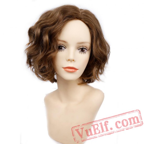 Short Wavy Bob Wig Hair Wigs Women Cosplay Blown Blonde wig