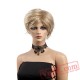 Short Blonde Wig Straight Puffy Hair Wigs Women