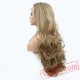 Natural Wave Blonde Wig Dark Roots Long Hair Lace Frontal Wigs Women