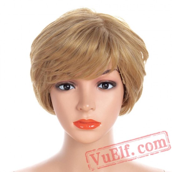 Short Blonde Wigs Women Layered Wigs