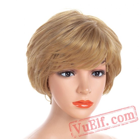 Short Blonde Wigs Women Layered Wigs