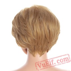 Short Blonde Wigs Women Layered Wigs