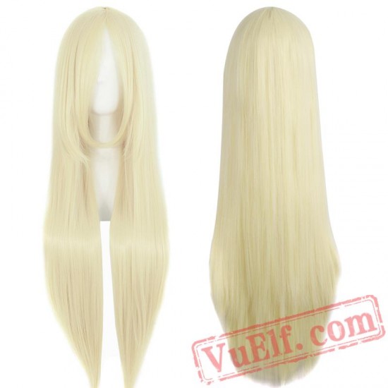 Beauty Long Cosplay Wig Straight Hair Blonde