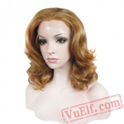 Lace Front Short Wavy Blonde Wigs Women Lace Wig Natural Hair